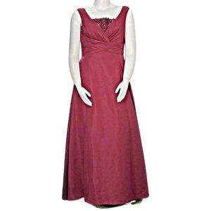 David's Bridal Burgundy Formal Bridesmaid Dress